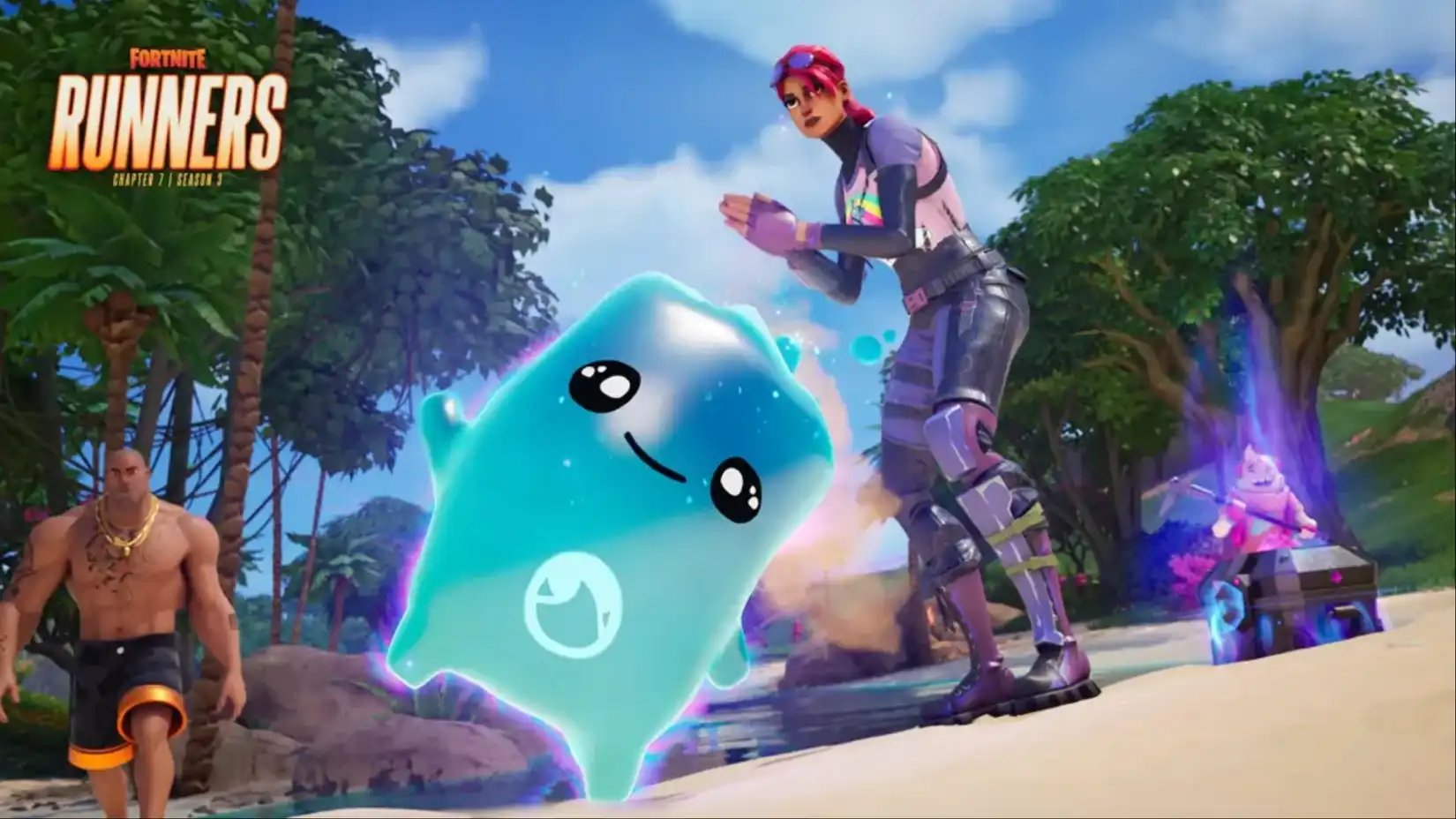 brite bomber looking at dancing sprite