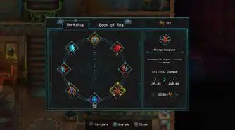 A skill tree in Children of Morta