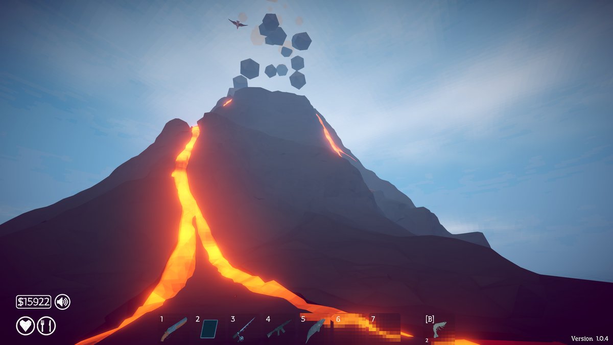 The volcano in How to Fish