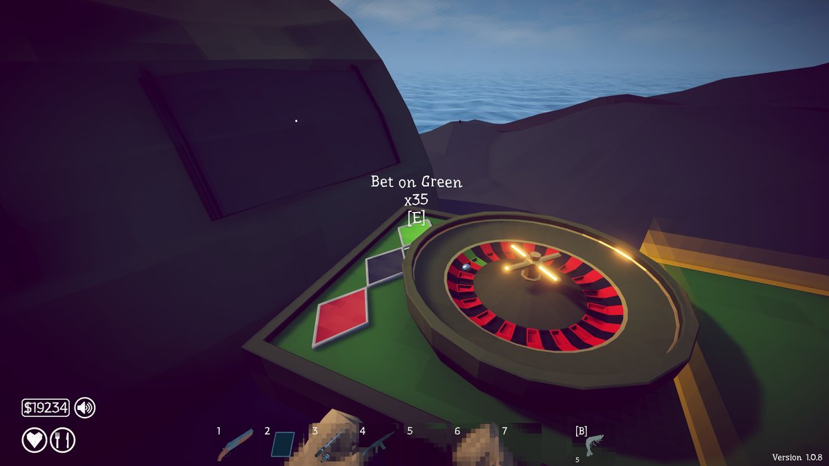 Betting on the green in the roulette