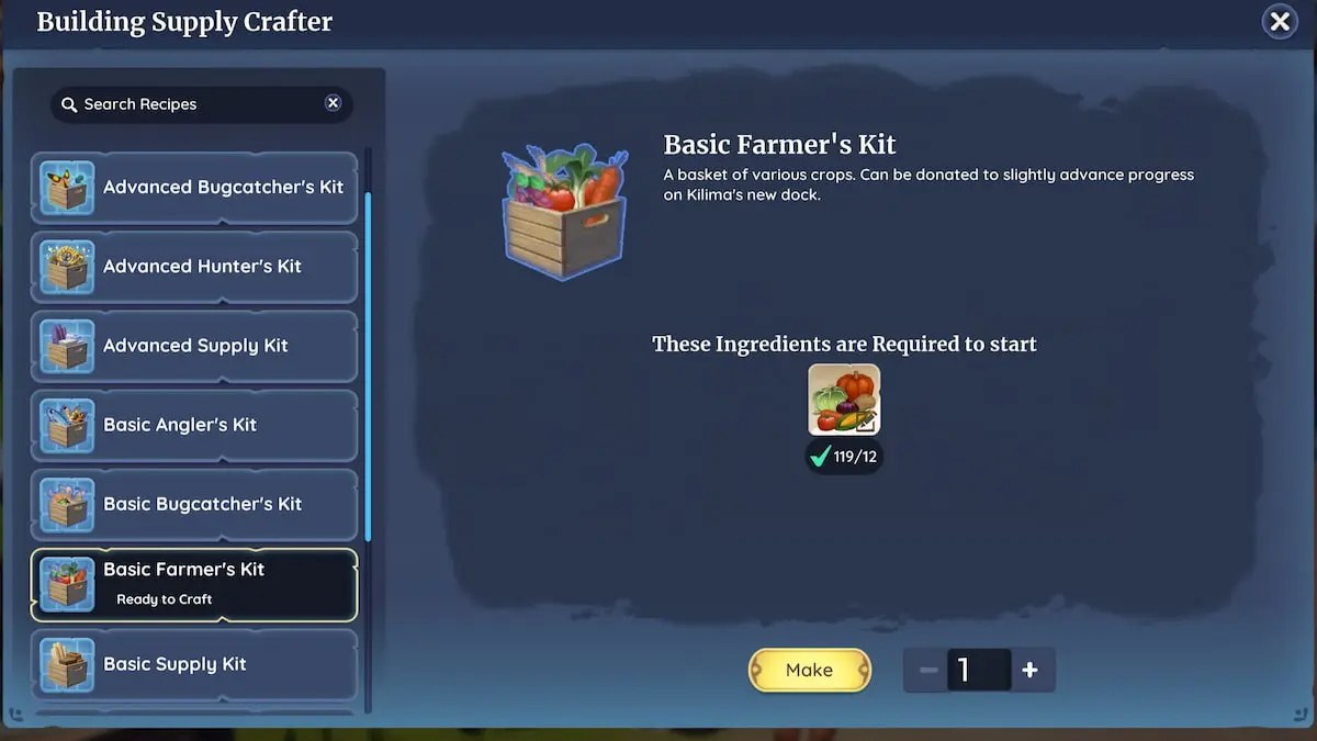 Crafting supply box in palia