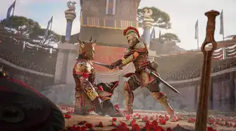 Theseus kills an opponent in the arena in Resonance: A Plague Tale Legacy