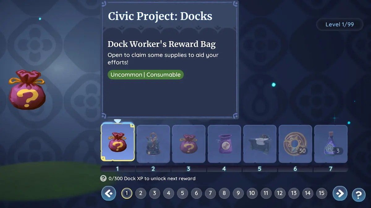 Civic Project: Docks rewards in Palia