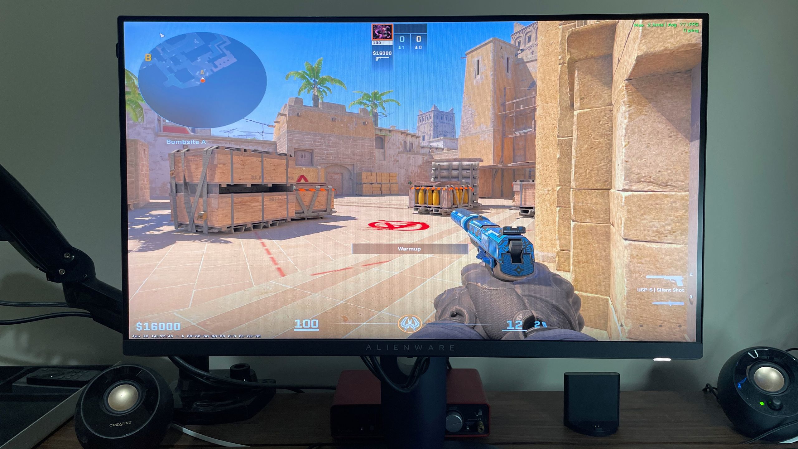 An Alienware AW2525HM 320 Hz 1080p gaming monitor.