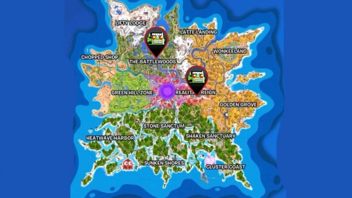 Hush boss spawn location marked on map in fortnite