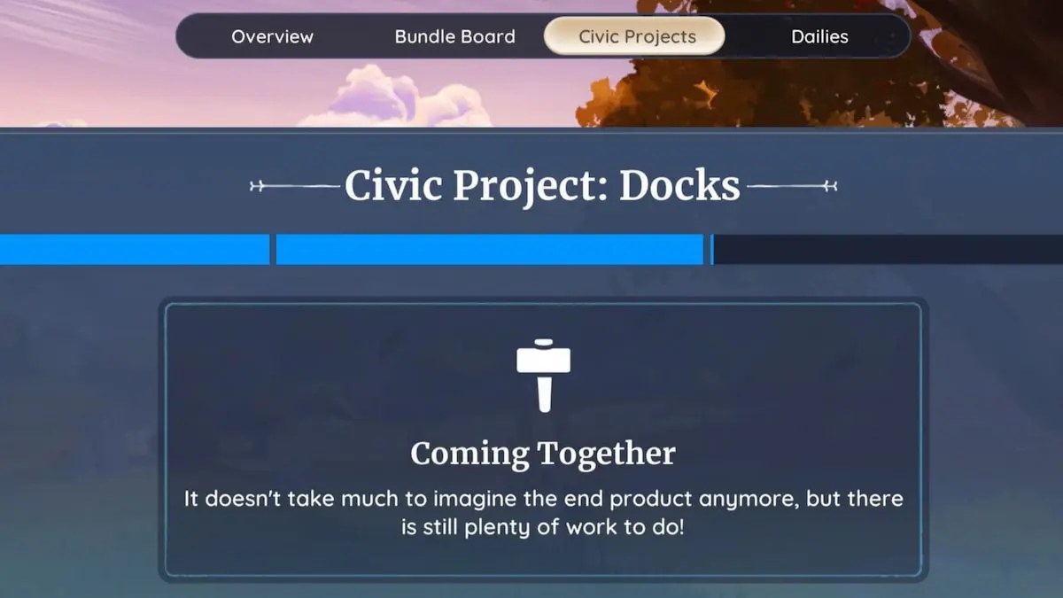 Civic Projects in palia