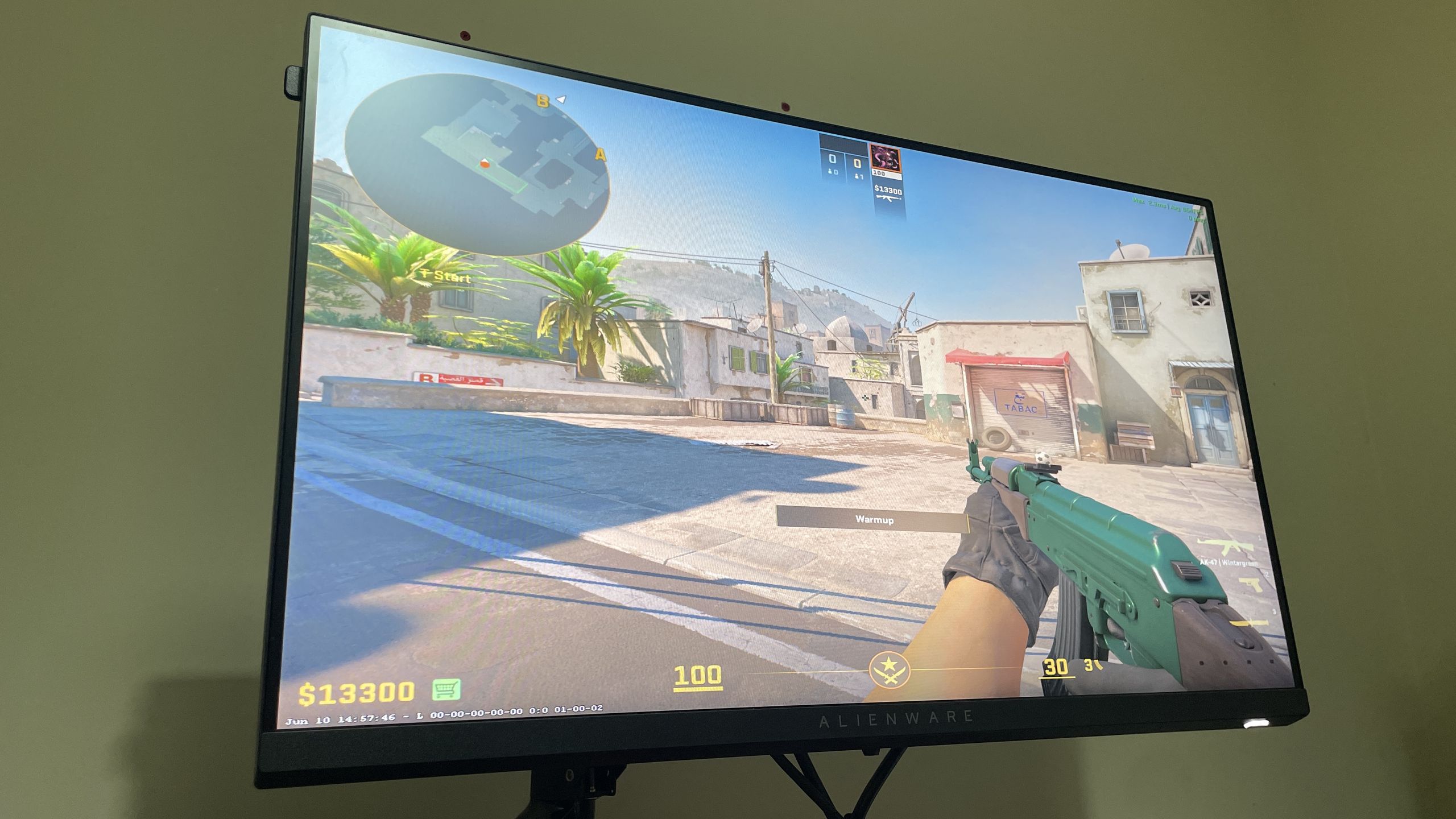 An Alienware AW2525HM 320 Hz 1080p gaming monitor.