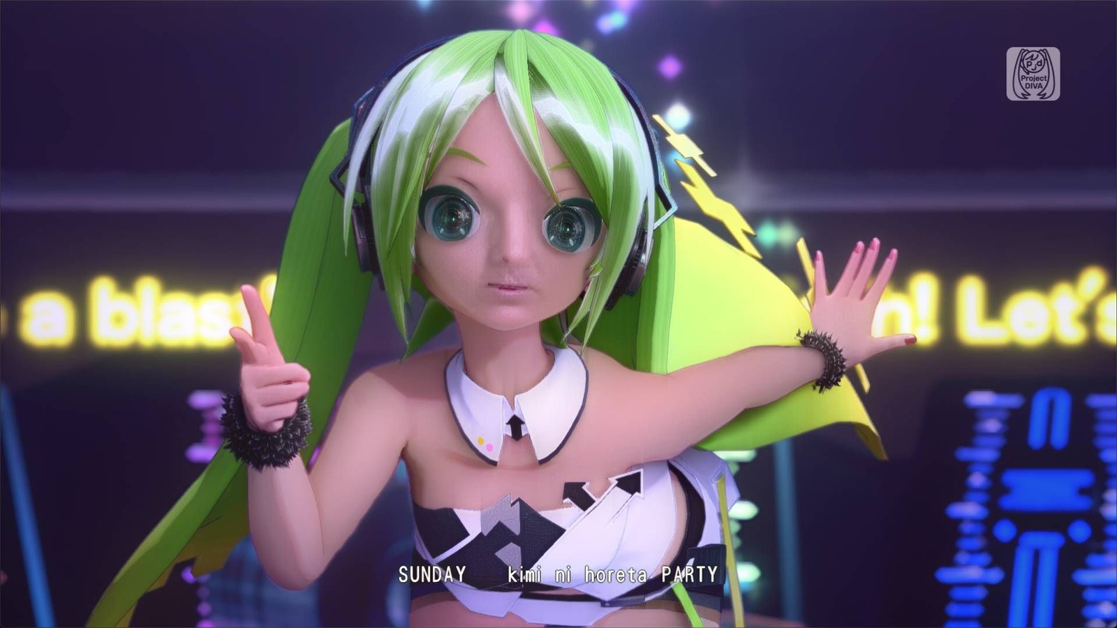 Various screenshot comparisons of Hatsune Miku: Project Diva Mega Mix+ with a DLSS 5 mod on and off.