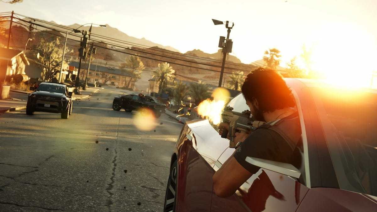 MindsEye driving and shooting