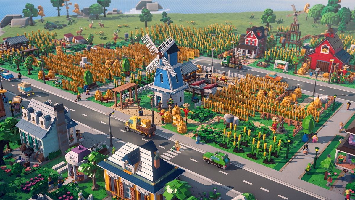 A city built of Legos