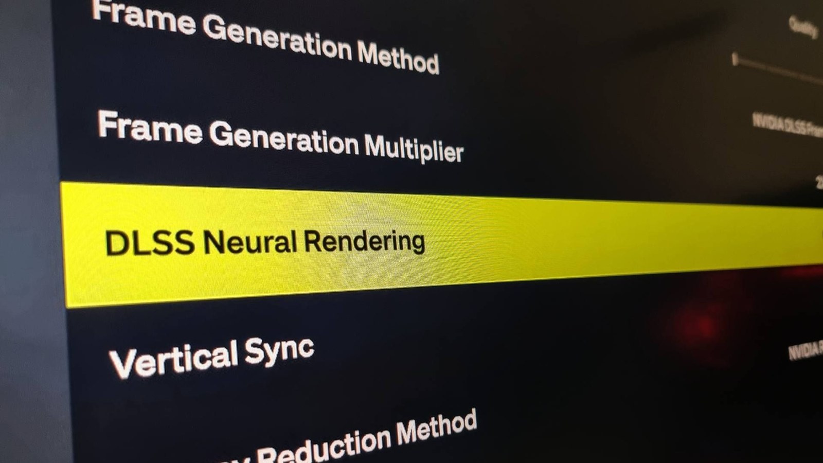 A photo of the NBA 2K27 graphics options menushowing DLSS 5 labelled as "DLSS Neural Rendering"