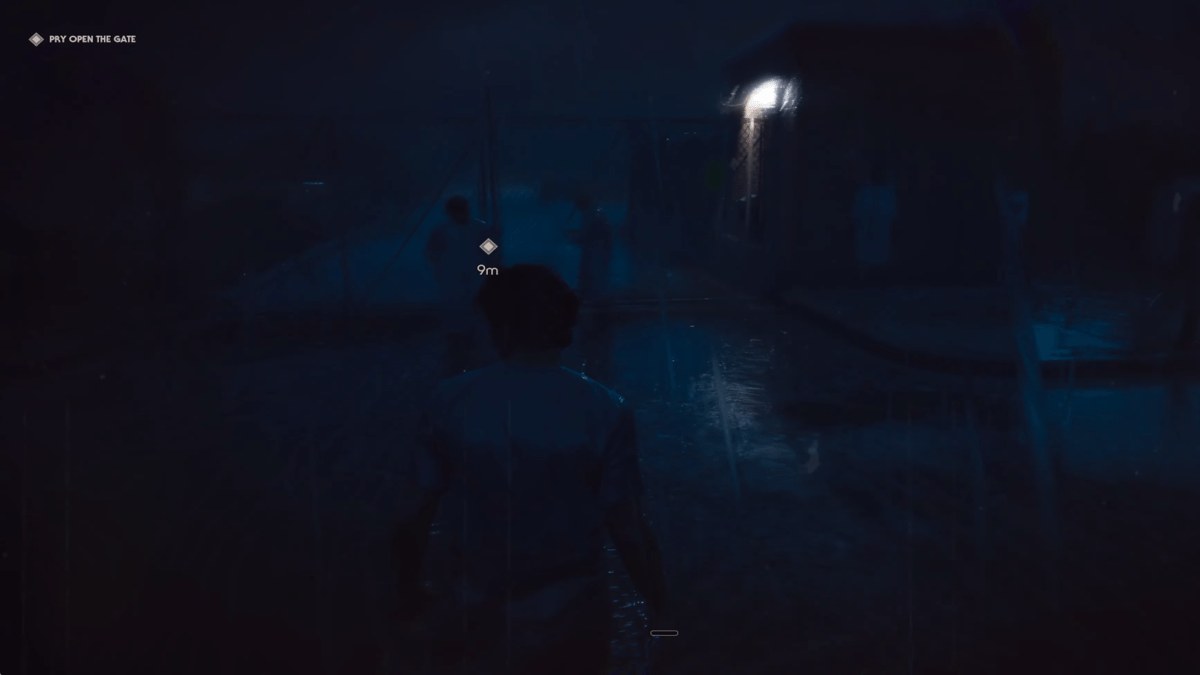 Cutting the gate to reach the van