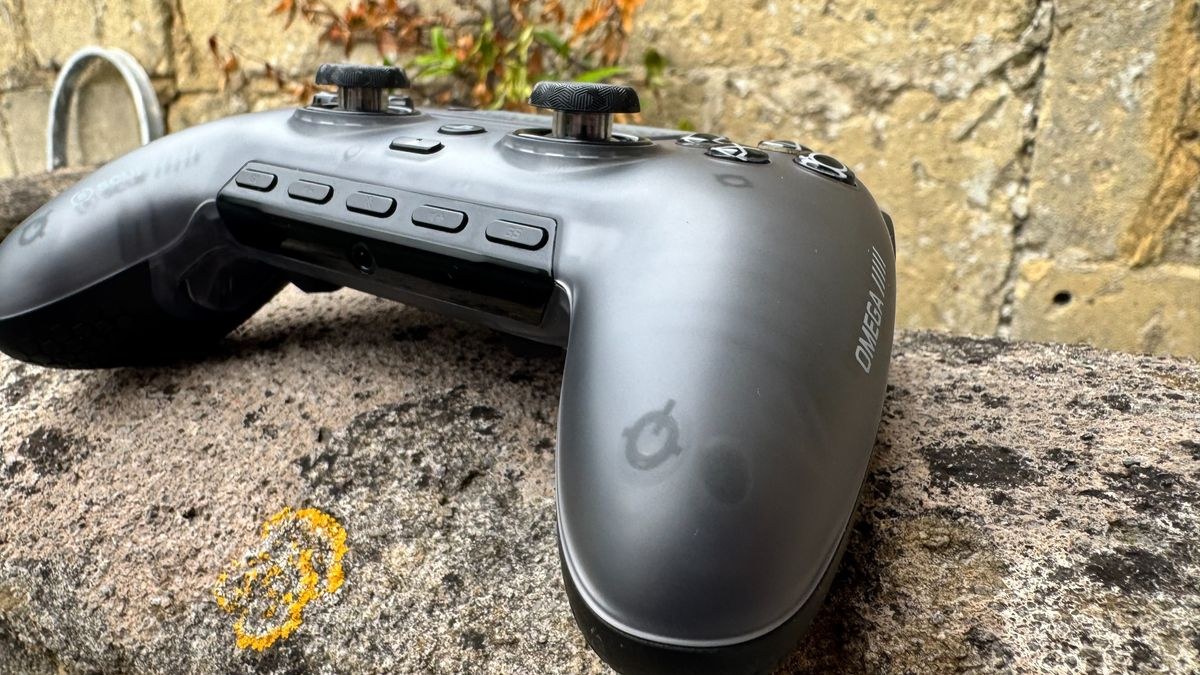 Scuf Omega controller outside from the bottom right