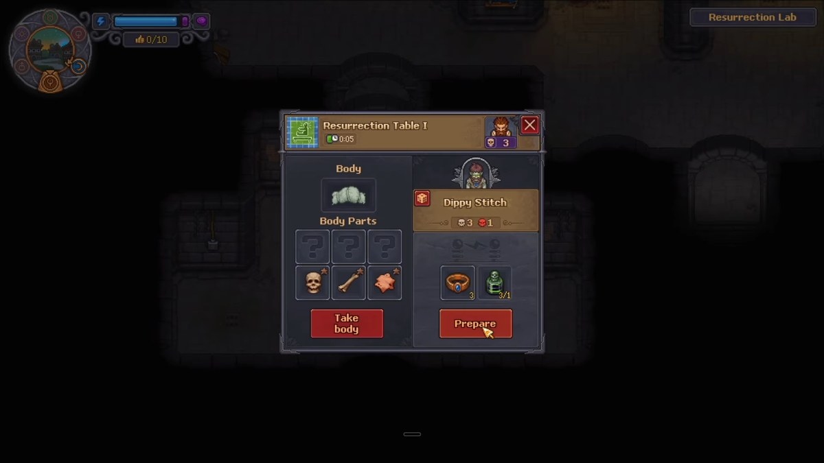 Reviving an undead in Graveyard Keeper 2