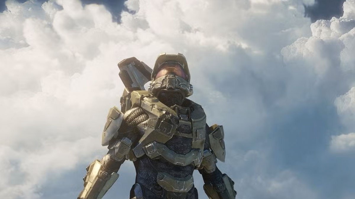 Master Chief staring at the sky