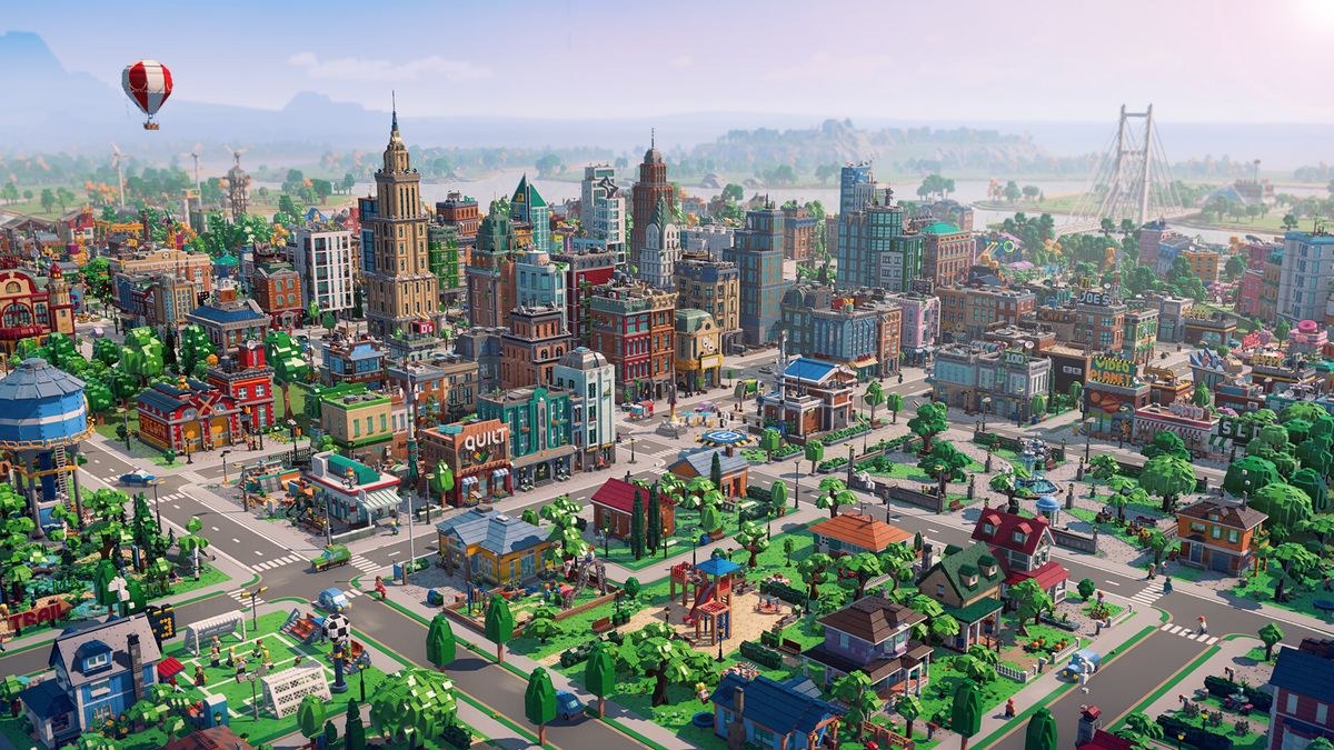A city built of Legos