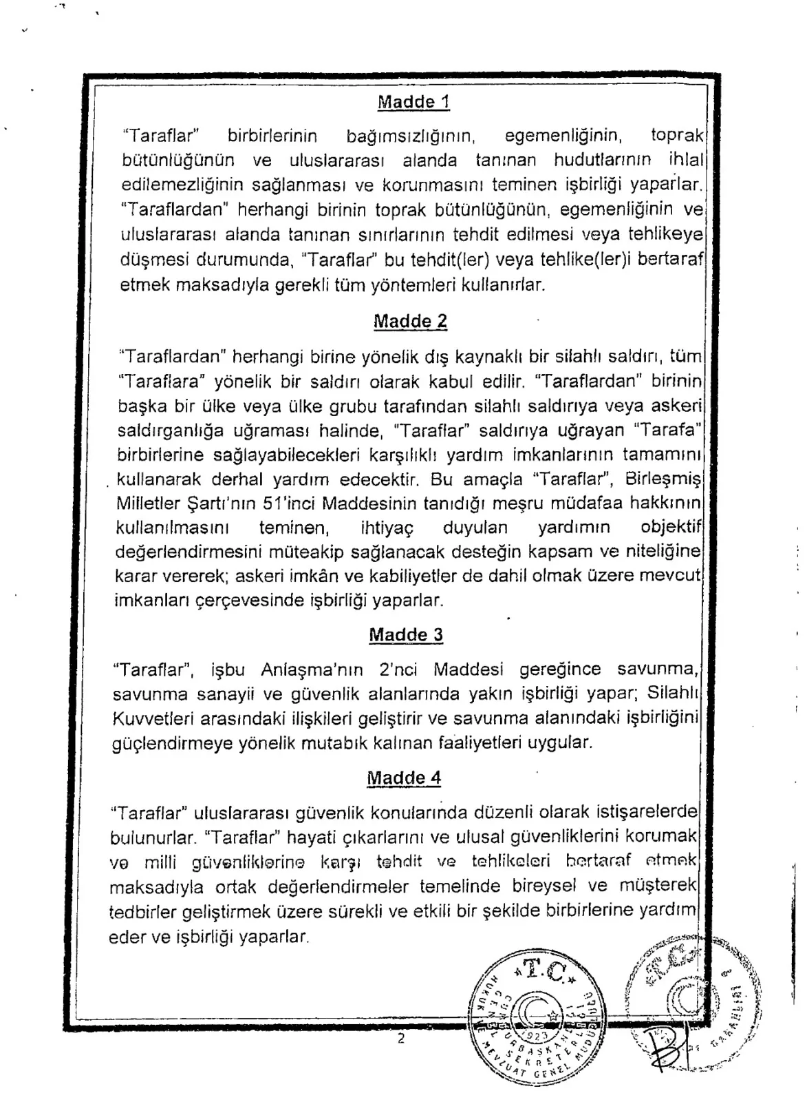 Mekke Anlaşması Metni